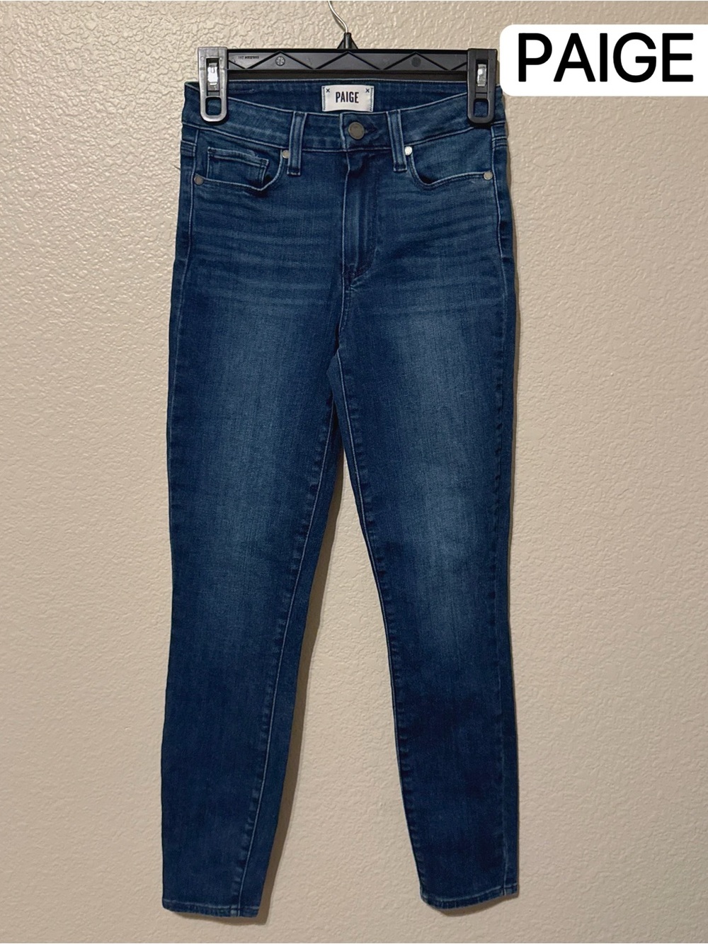PAIGE Women's Skinny Jeans Dark Wash Denim